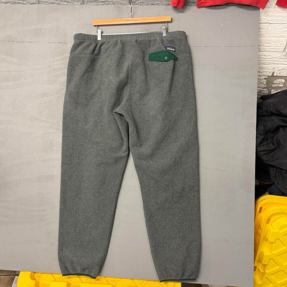 Patagonia Synchilla Fleece Pants Mens XXL Grey Green Snap Pocket Joggers 5730 - Picture 2 of 6
